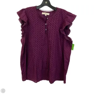 Top Sleeveless By Loft In Purple, Size: Xl