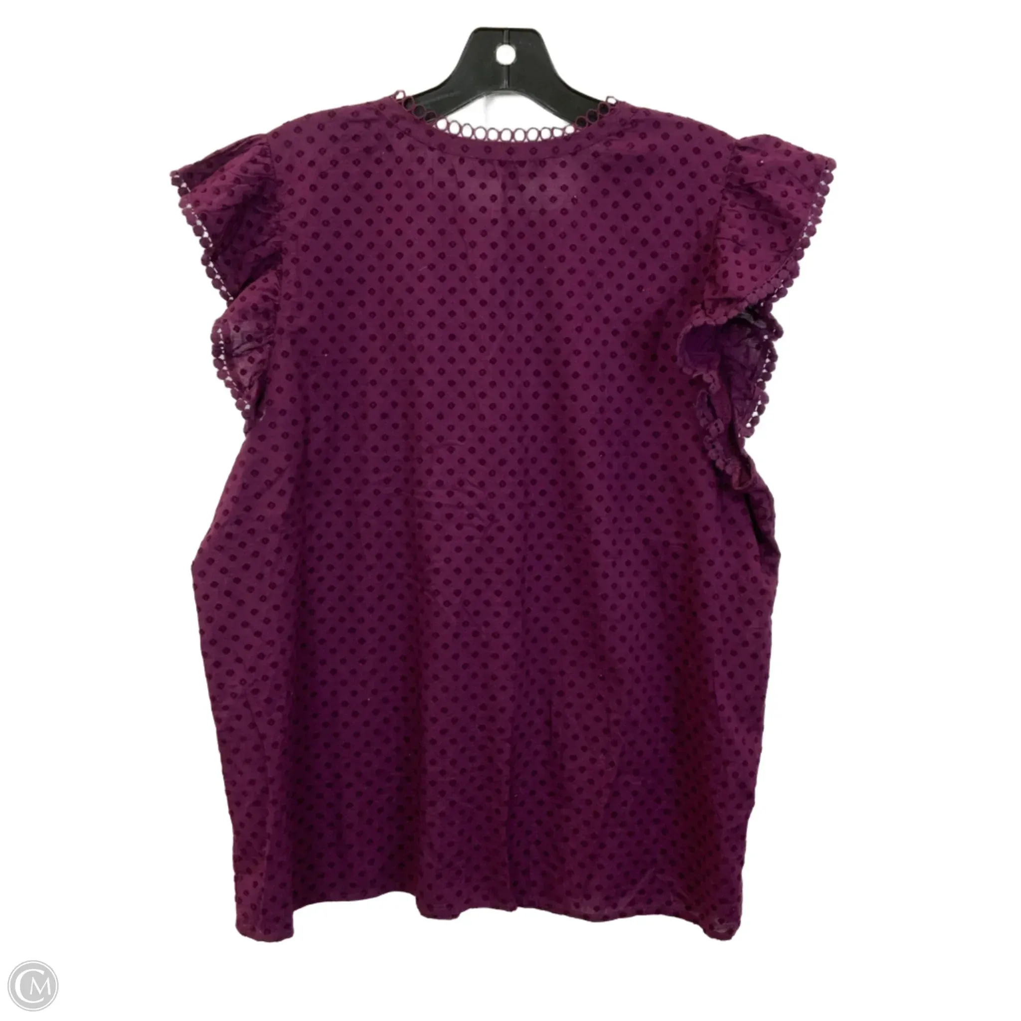 Top Sleeveless By Loft In Purple, Size: Xl