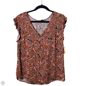 Top Sleeveless By Rachel Zoe In Brown & Red, Size: M