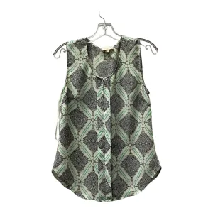 Top Sleeveless By Shelli Segal In Black & Green, Size:Xs