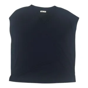 Top Ss Basic By Clothes Mentor In Navy, Size:M