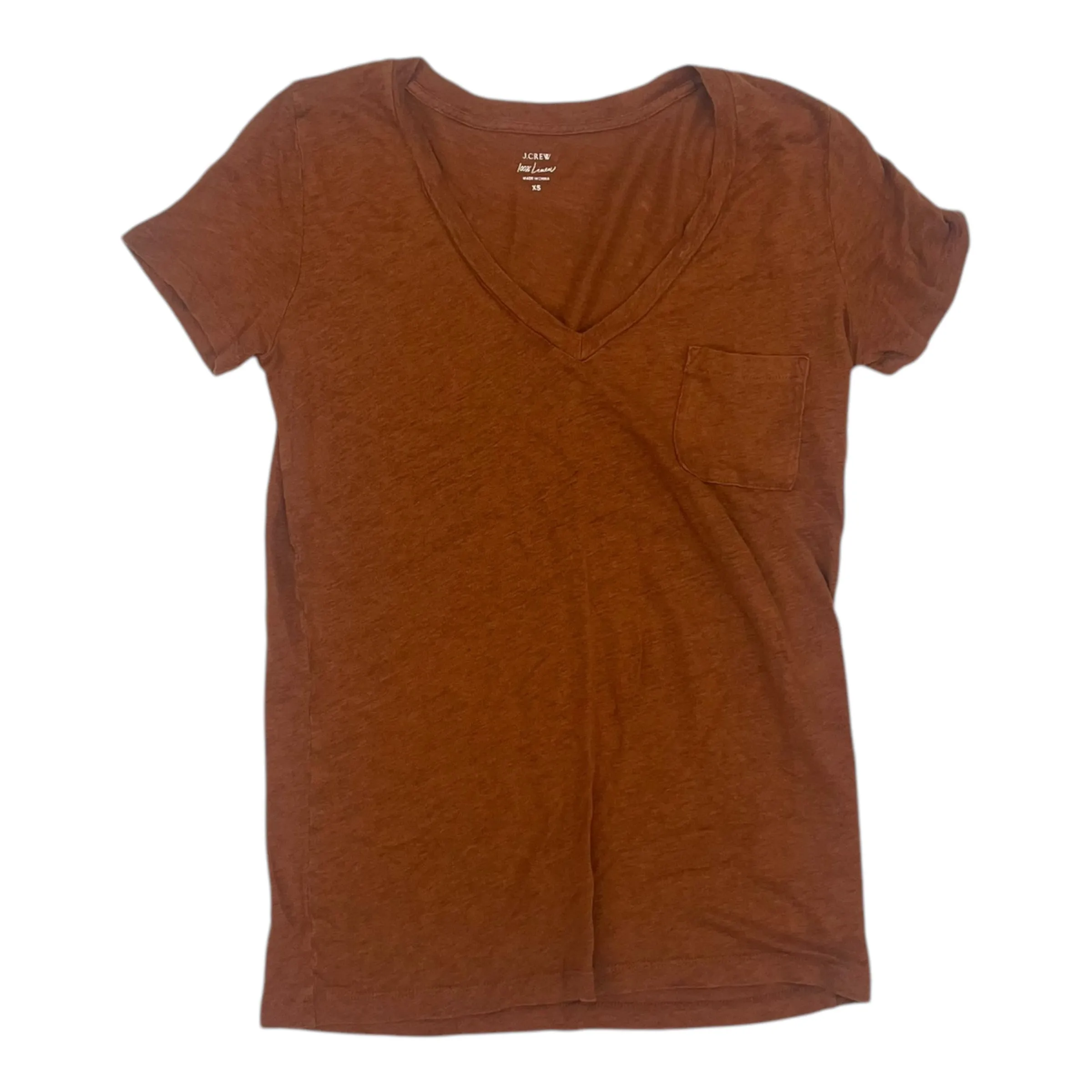 Top Ss Basic By J. Crew In Brown, Size:Xs