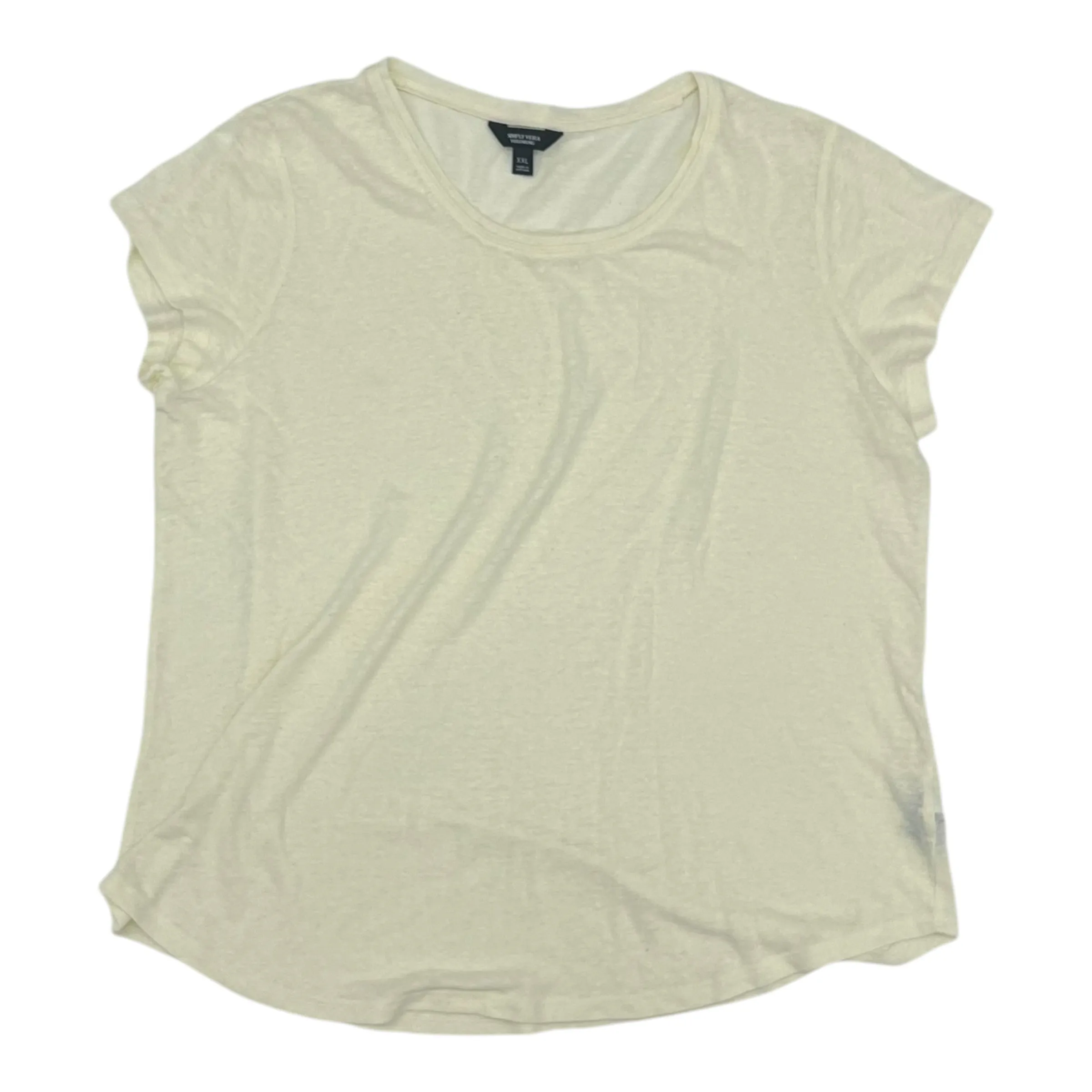 Top Ss Basic By Simply Vera In Yellow, Size:Xxl