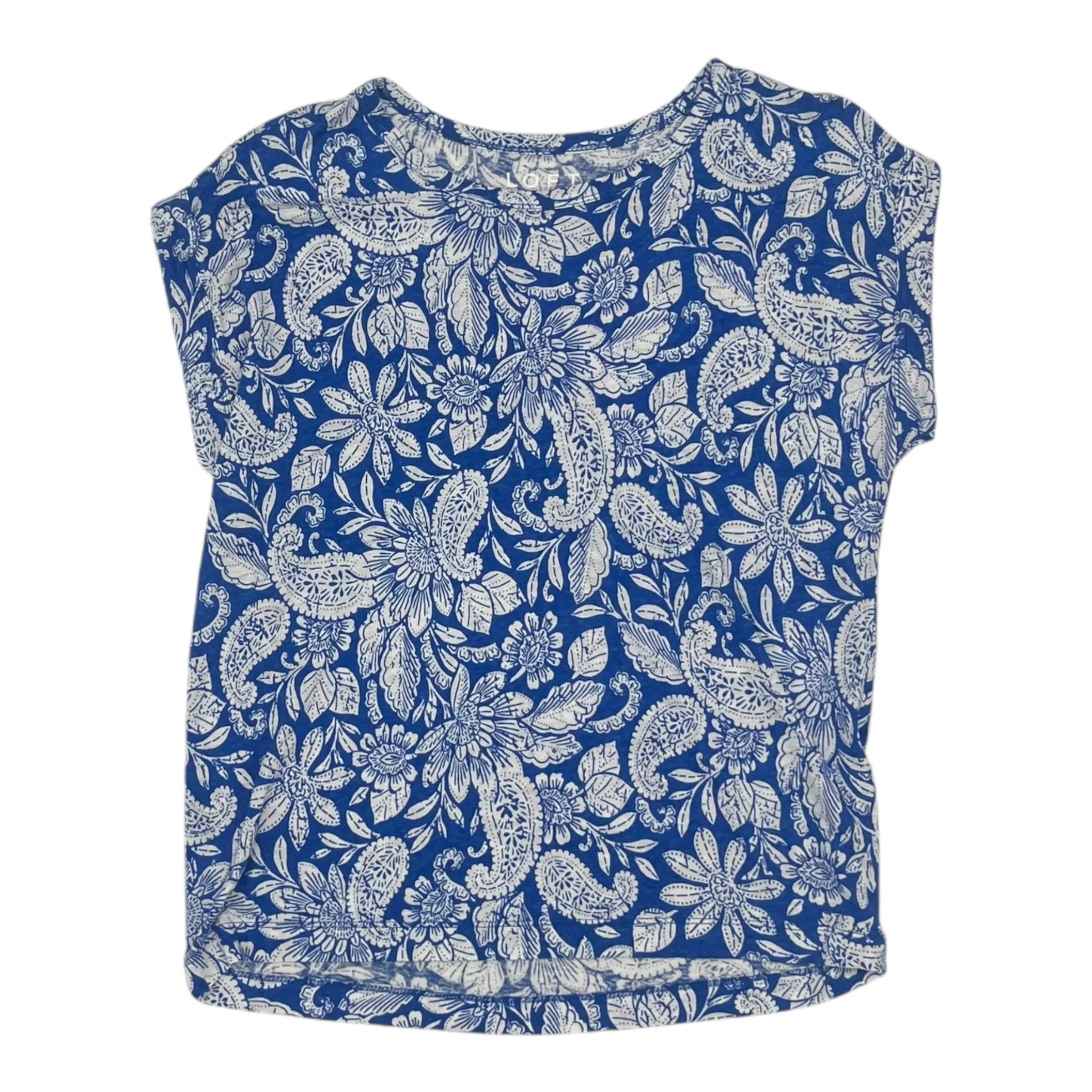 Top Ss By Loft In Blue & White, Size:Xs