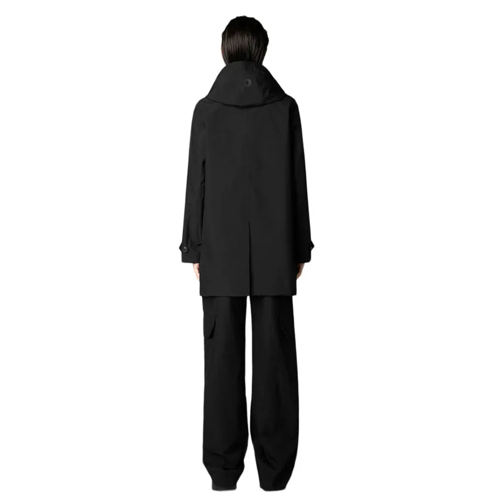 Women's April Hooded Raincoat in Black