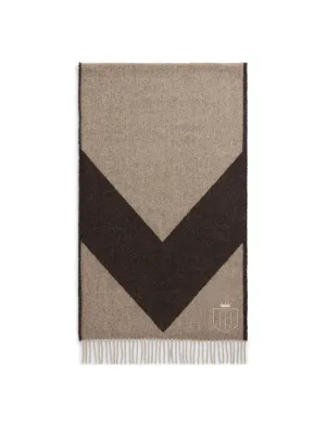 Women's Signature Merino Scarf - Taupe Chevron