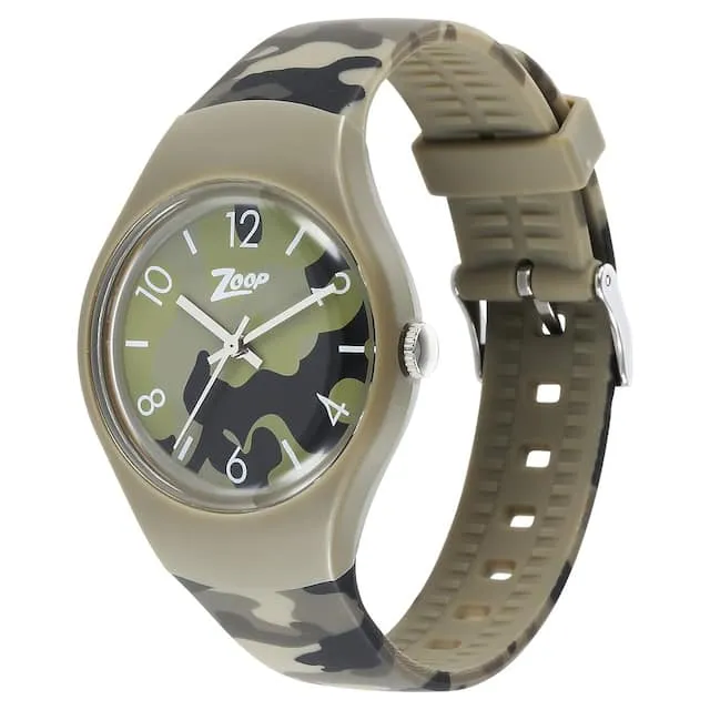 Zoop Camo Brown Dial Plastic Strap
